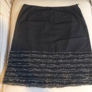 Moschino Ruffled Denim Skirt